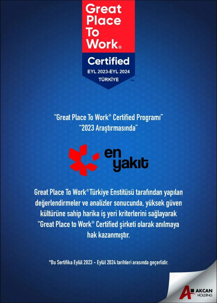                      Harika işyerine harika sertifika