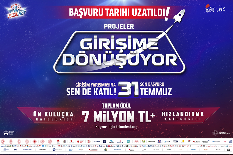  TEKNOFEST Projeleri Girişim Yarışması Başvuruları Uzatıldı