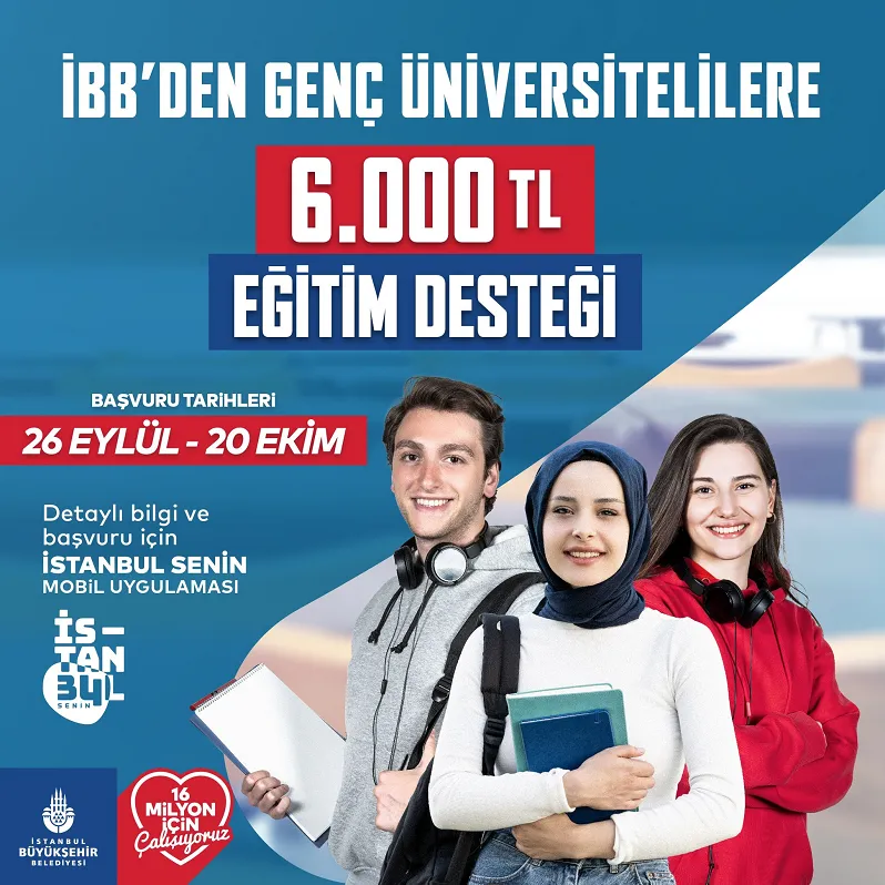 İBB’NİN ‘GENÇ ÜNİVERSİTELİ DESTEĞİ’ İÇİN BAŞVURULAR BAŞLADI