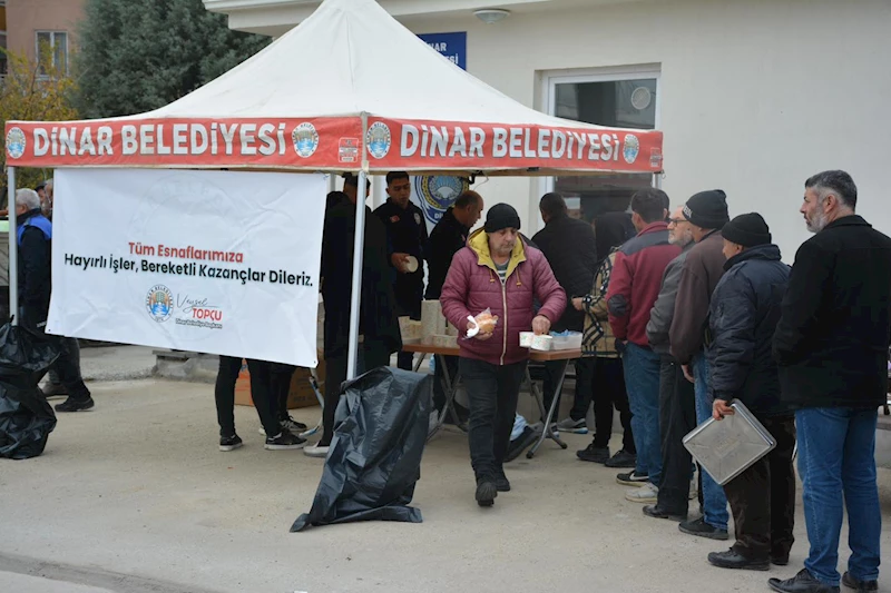 Dinar Salı Pazarı Esnafına Sıcak Çorba İkramı.!