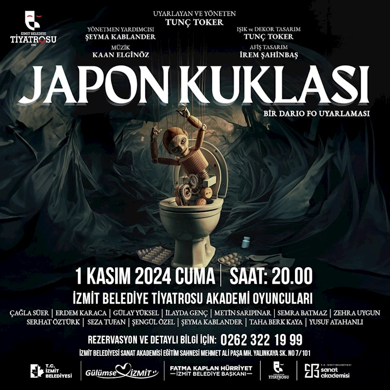 İZMİT SANAT AKADEMİSİ’NDEN TİYATRO ZİYAFETİ: “JAPON KUKLASI” KASIM’DA İZLEYİCİYLE BULUŞUYOR