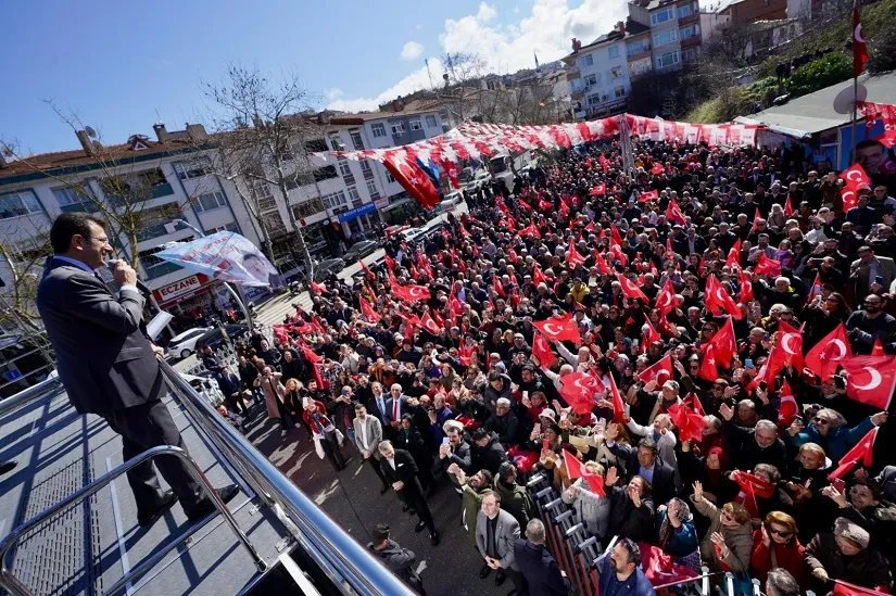 İMAMOĞLU: BİZİM MİLLETİMİZİ TEHDİT ETMEYE ÇALIŞAN BİR KİŞİYİ, MİLLETİMİZ SANDIKTA PİŞMAN EDER