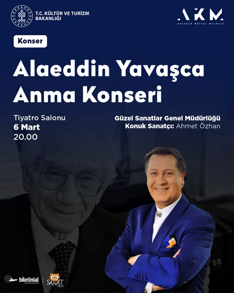 PROF. DR. ALÂEDDİN YAVAŞÇA UNUTULMAZ BİR KONSERLE AKM’DE ANILACAK