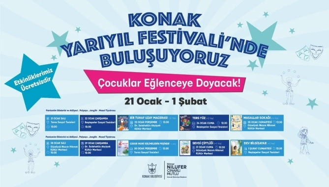 Konak’ta Yarıyıl Festivali: Başkan Mutlu’dan Çocuklara Davet