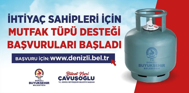 Denizli Büyükşehir Belediyesi Tüp Desteği ile Ailelerin Mutfak Masraflarını Hafifletiyor