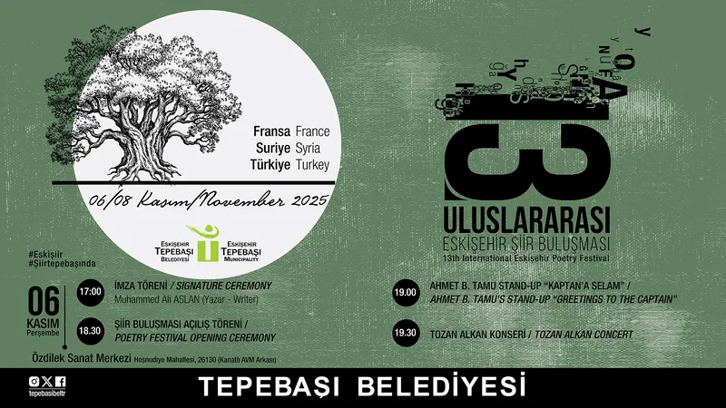 13. Uluslararası Eskişehir Şiir Buluşması Başlıyor