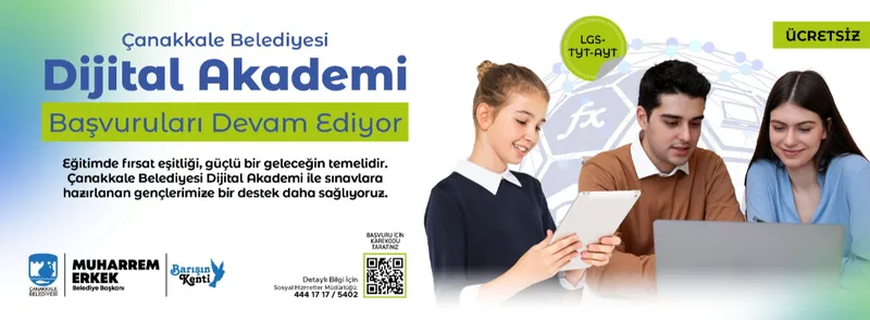 Çanakkale Belediyesi Dijital Akademi İçin Başvurular Sürüyor