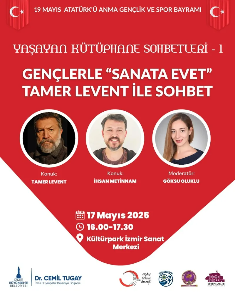 “Yaşayan Kütüphane Sohbetleri” Tamer Levent ile başlıyor