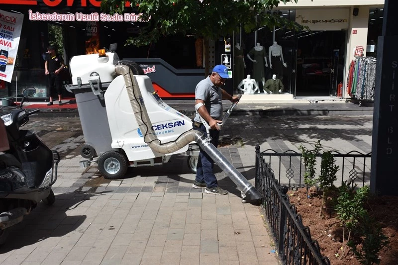 SİİRT  BELEDİYESİ’NDEN YENİ ÇEVRE DOSTU TEMİZLİK UYGULAMASI!