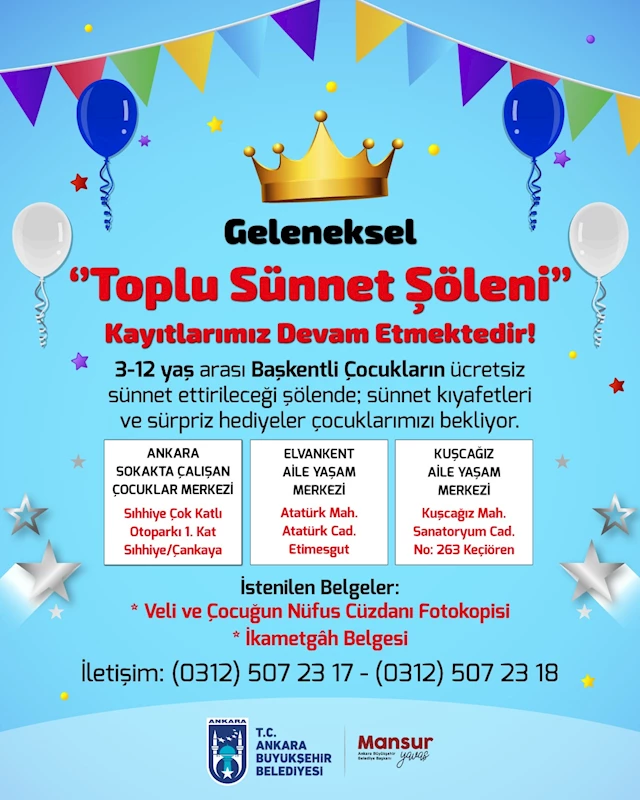 GELENEKSEL “TOPLU SÜNNET ŞÖLENİ” İÇİN KAYITLAR DEVAM EDİYOR