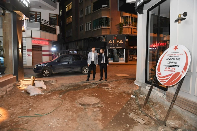 ÇALIŞMALARI GECE YERİNDE İNCELEDİ